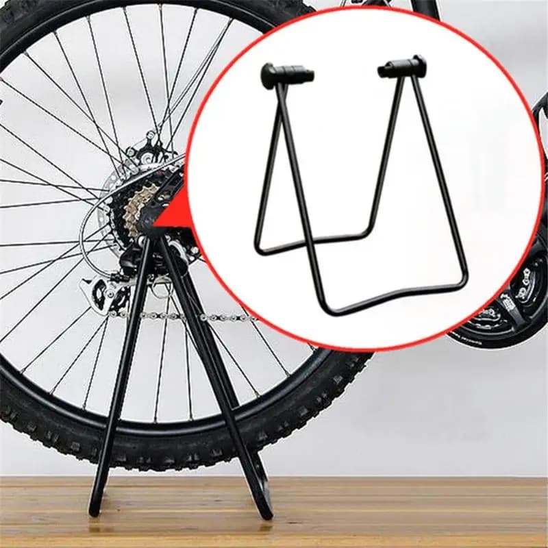Supporto Universale Pieghevole per Bicicletta, Cavalletto a Triangolo per Riparazione Mozzo Ruota, Cavalletto per Parcheggio Verticale, Accessori Bici