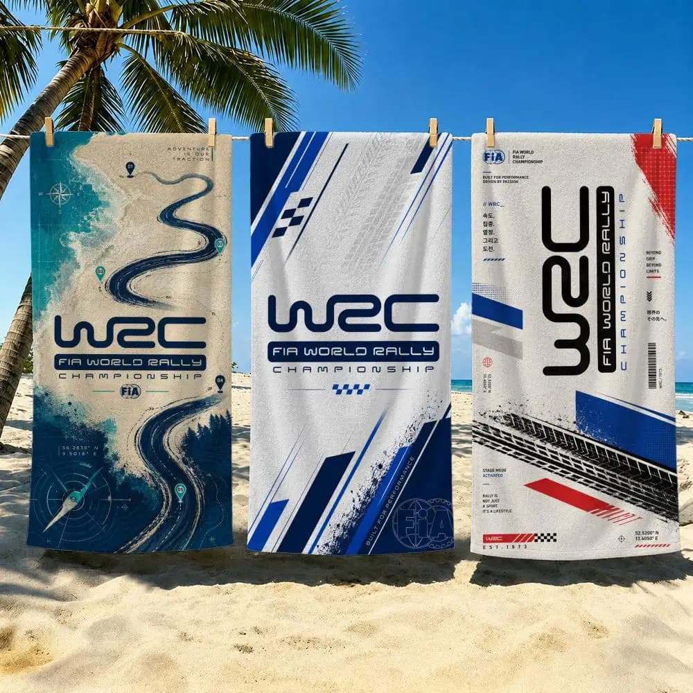 F-FIA World Rally Championship Towel Towel Soft Pool Gift For Travel Gym Shower Cool Camping Quick Dry Sports Large Beach Towel