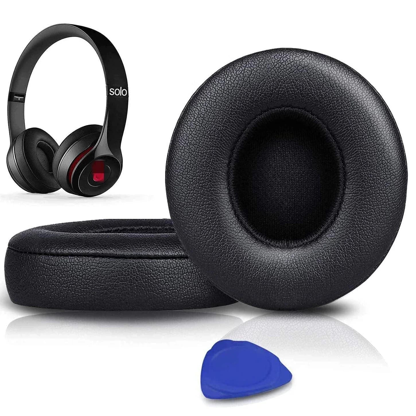 Cuscinetti auricolari di ricambio per cuffie on-ear wireless Beats Solo 2 e Solo 3, cuscinetti auricolari con morbida pelle proteica