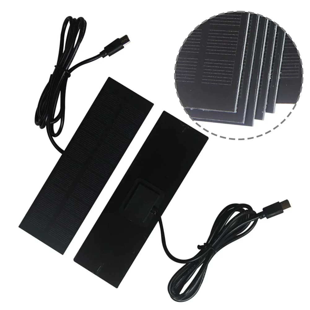 Pannello di ricarica solare da 1 W 5 V con uscita di tipo C, resistente alle intemperie per campeggio all'aperto, telefono e caricabatterie (148 * 45 * 2 mm)