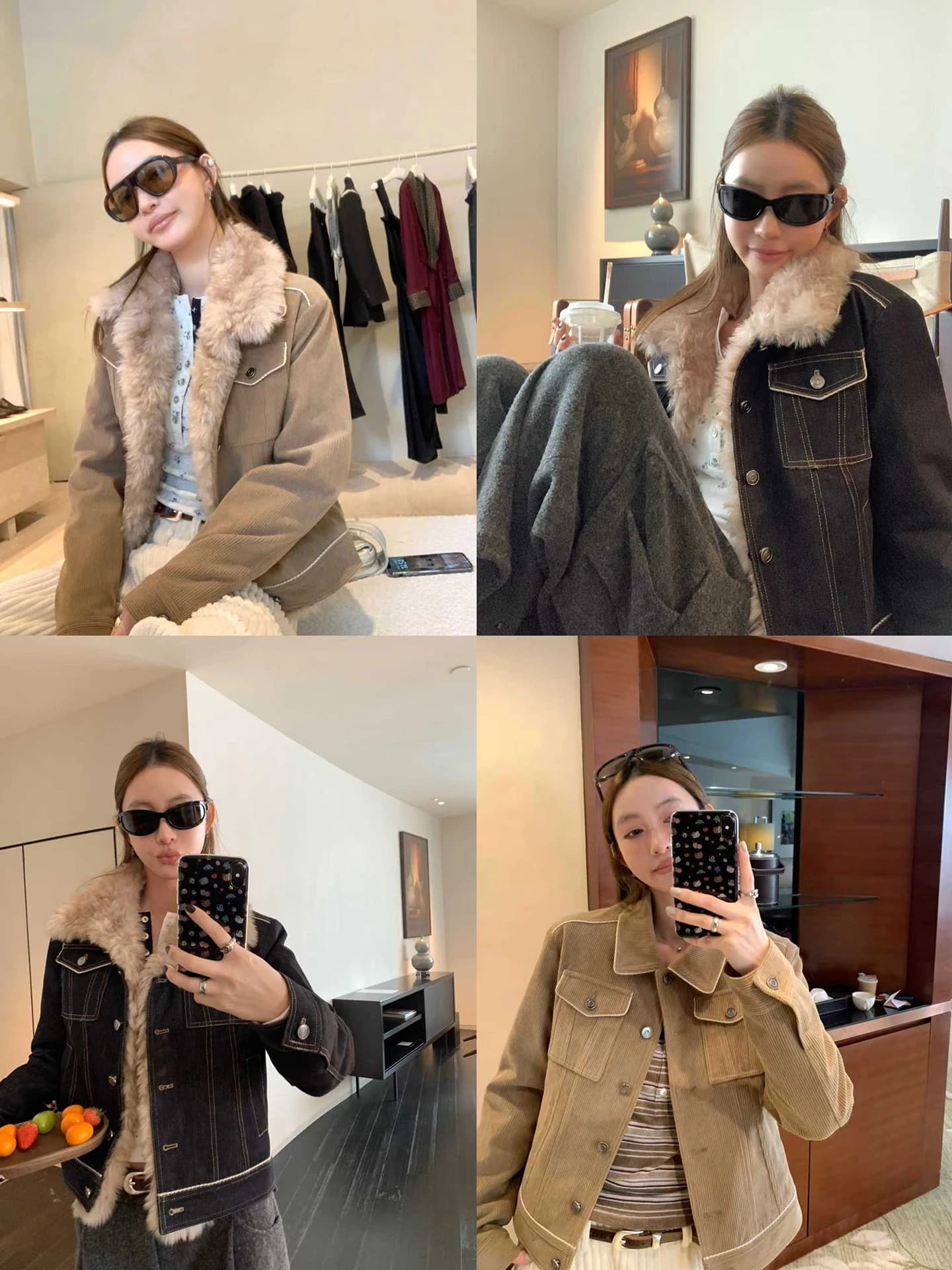 Giacca Corta con Collo in Pelliccia Staccabile, 95% Piumino d'Oca Bianco, Stile Coreano, Cappotto Invernale da Donna, Giacca in Jeans alla Moda