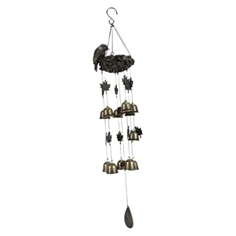 AC76-Bird Nest Wind Chime Outdoor Wind Chime Decorative Metal Bird Car Resin 1 Pieces