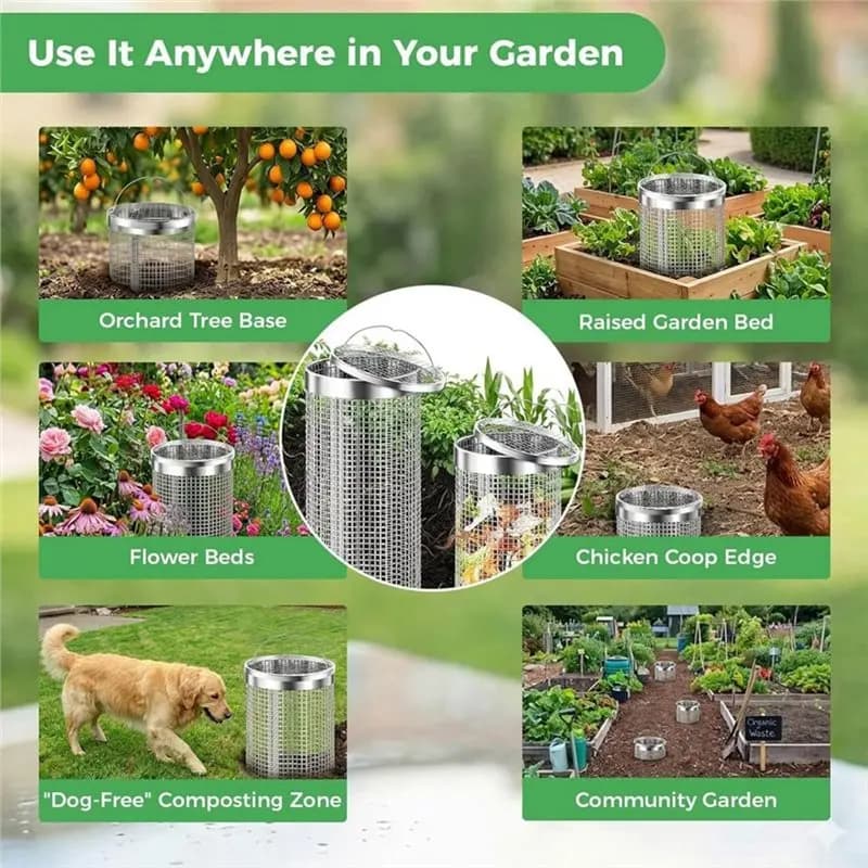 AT19-2 Pack Worm Composter Worm Bin, Metal Worm Composting System