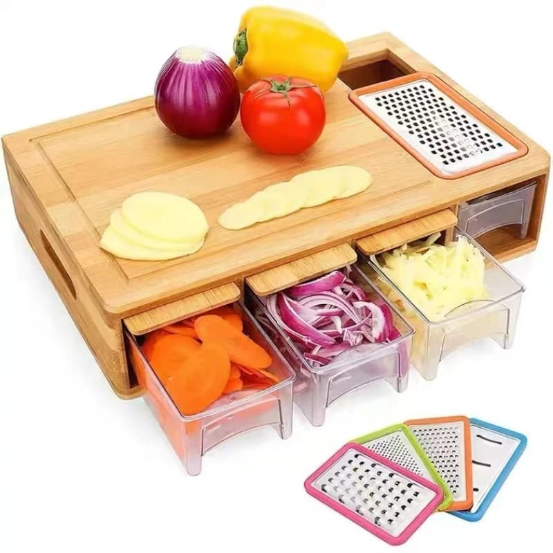 Solid wood cutter with drawer for tool classification, creative for kitchen