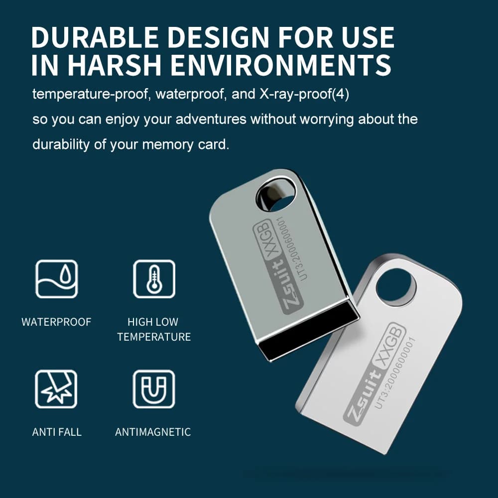 1 pcs Metal USB Flash Drive USB 2.0 4GB 16GB USB Memory 128GB Pendrive 32GB U-Disk