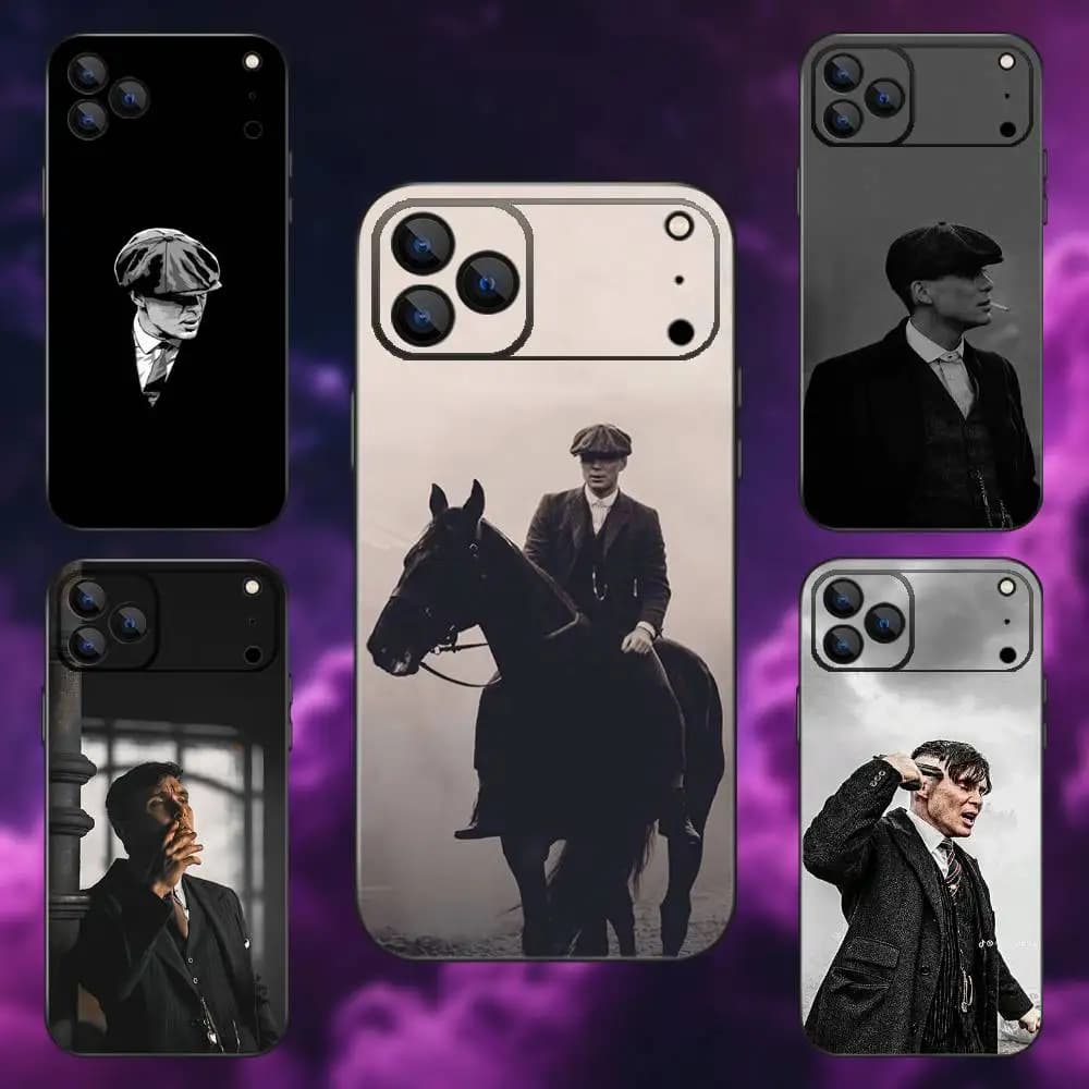 Custodia per telefono Movie P-Peaky B-Blinders per iPhone 17,16,15,14,13,12,Pro,Max,Plus,E,SE4,Air,Mini Soft Box nera