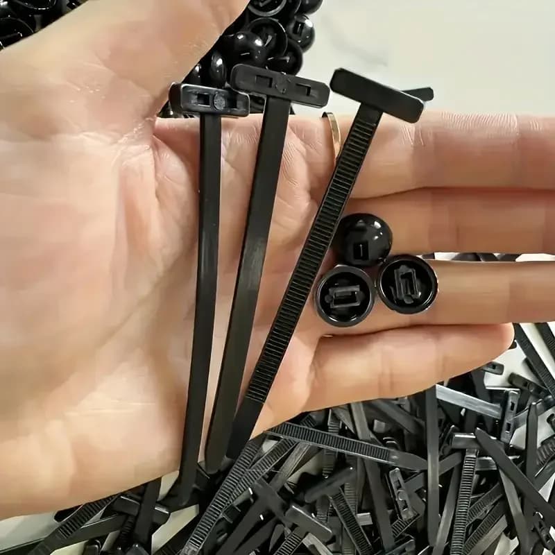 20/50PCS Nylon Cable Tie Buckle-Heavy Duty Zip Ties Holder with Pin&Button Design Plastic Cable Ties Tool Fasteners Car Body