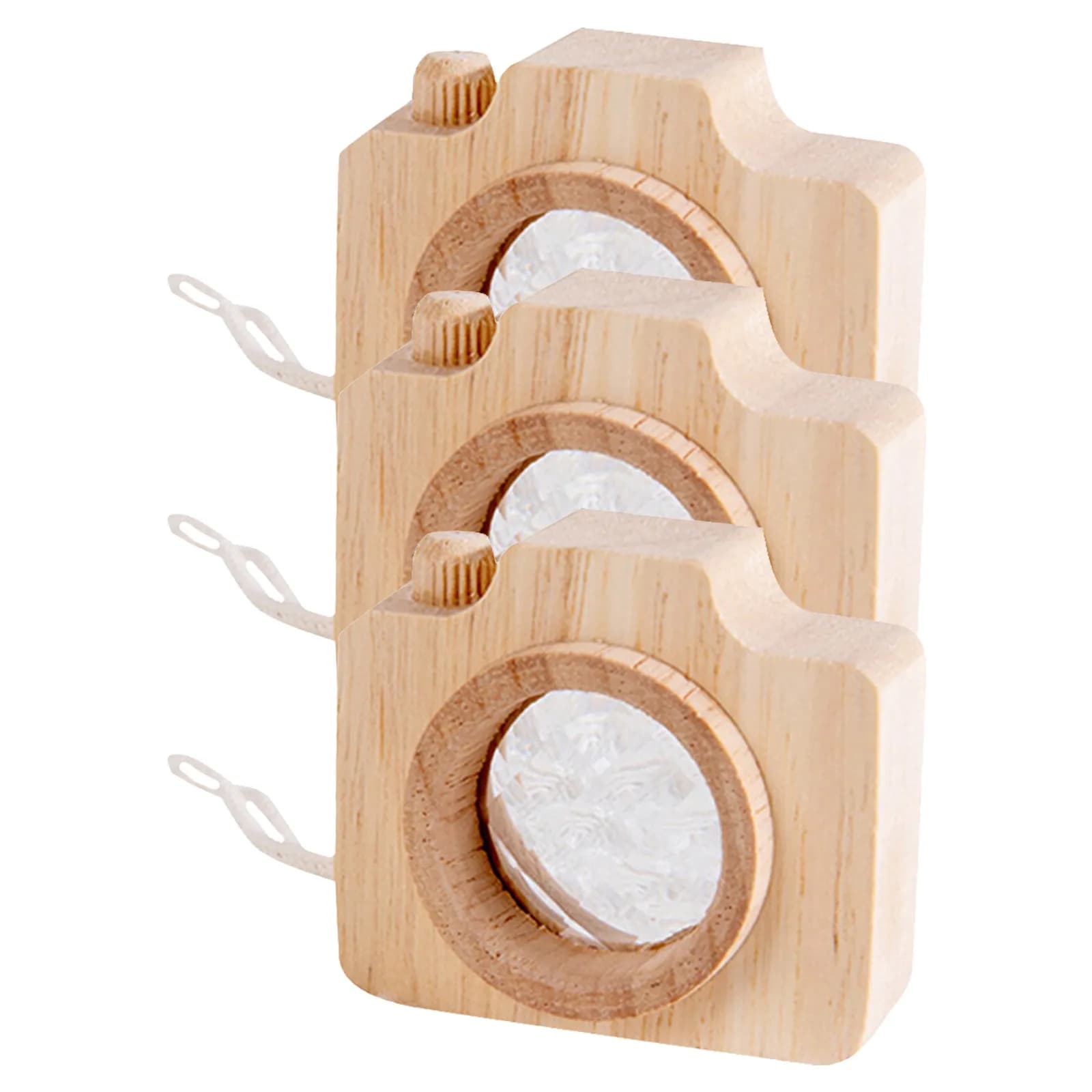 Set di 3 Caleidoscopi in Legno Creativi con Lenti Multiprismatrici, Regalo Educativo per Bambini, Dipingibili, Divertenti per Feste e Giochi per Bambini e Ragazzi