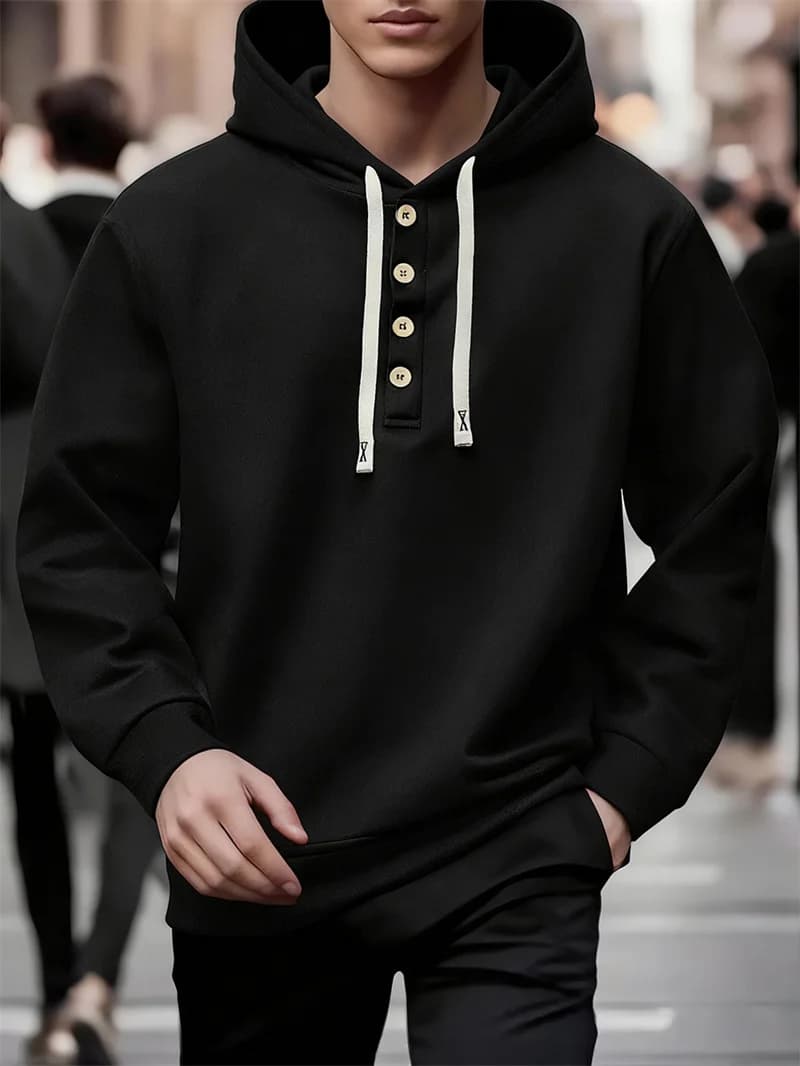 NUOVA felpa con cappuccio a maniche lunghe primavera autunno felpa sportiva casual allentata pullover tinta unita da uomo felpa da uomo/donna quotidiana