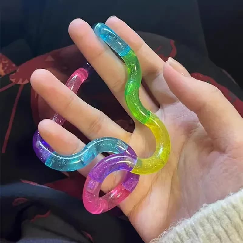 Corda Versatile a Spirale Trasparente in Cristallo per Bambini, per Puzzle e Sollievo dallo Stress