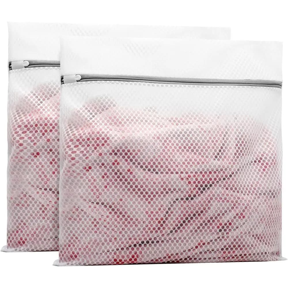 2Pcs Durable Mesh Laundry Bags for Delicates 24x24 Inches (2 XX-Large)