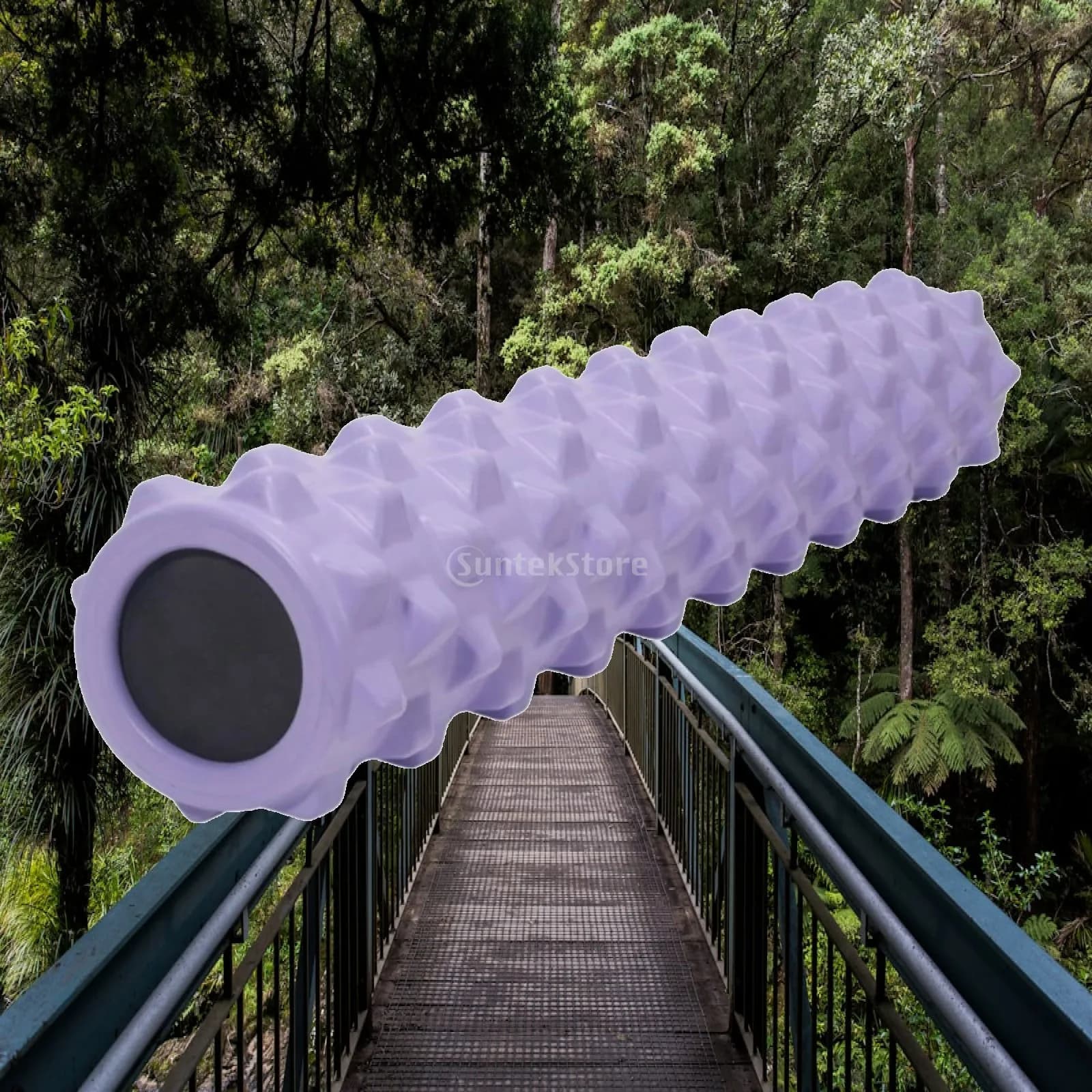Textured Foam Roller Long Textured Foam Roller Firm Grippy for Athletes, Post-Workout, Home Gym