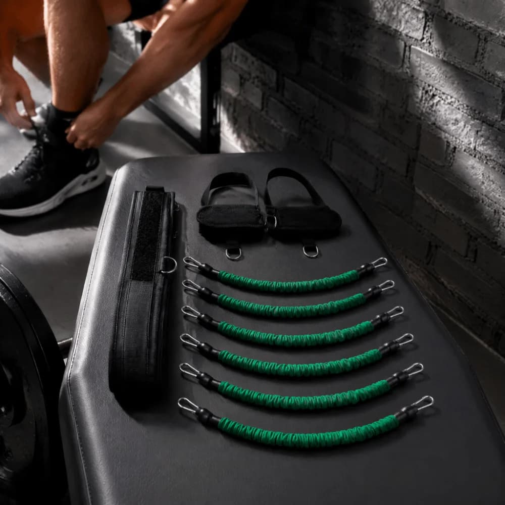 6pcs/10pcs Adjustable Resistance Vertical Jump Trainer Durable Fabric Leg Straps Jump Trainer Band High Elasticity