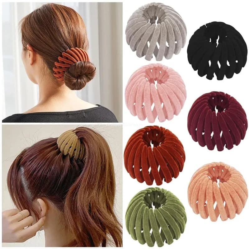 1 pz donne artigli per capelli coda di cavallo fibbia nido di uccello fascia per capelli espandibile Lazy Man bigodino per capelli accessori per capelli clip Snap Headwear
