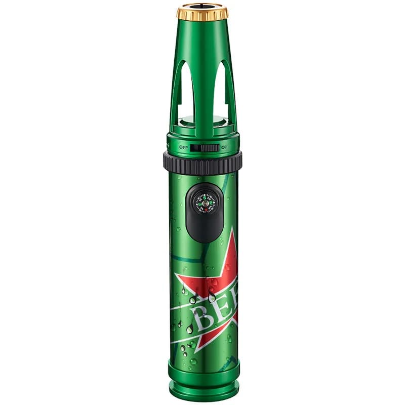 No-Butane,Bottle-shaped Lighter,High-temperature Windproof,Direct-flow Blue Flame, Refillable,Ideal for Camping,BBQ&Cooking