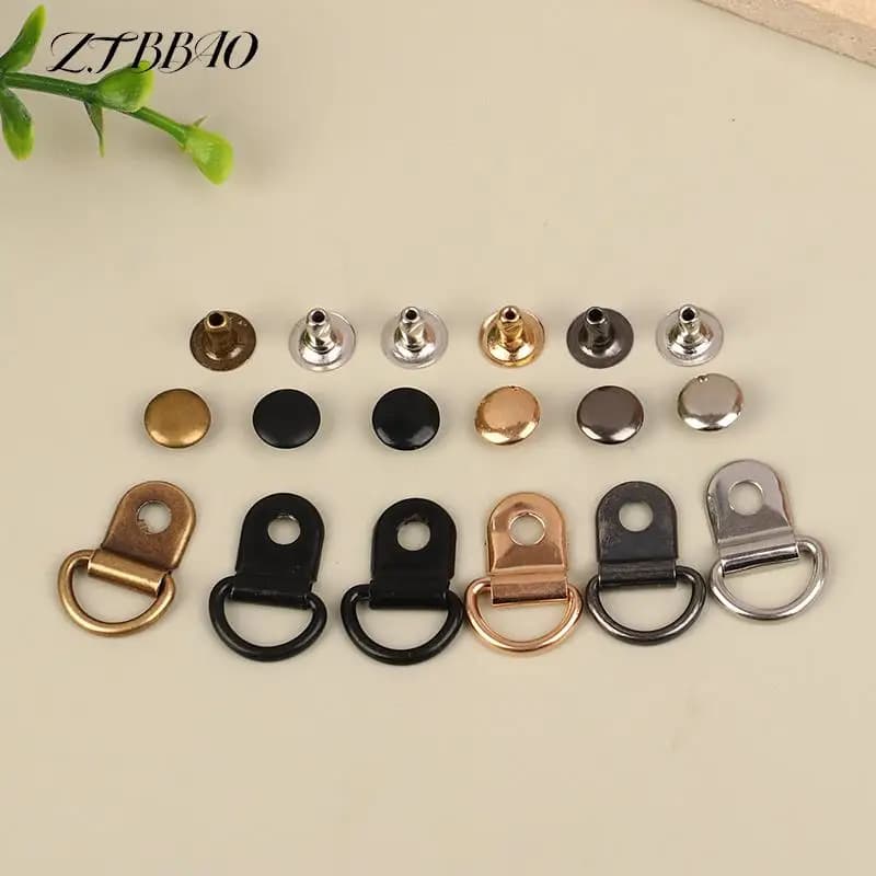 10set D fibbia ad anello pratiche fibbie di riparazione per borse di riparazione escursionismo stivali da arrampicata borsa artigianale fai da te accessori decorativi in metallo