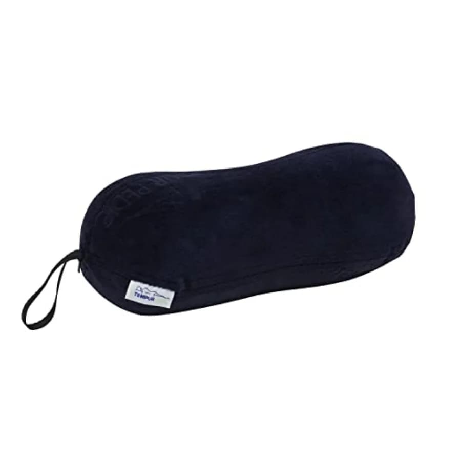 All-Purpose Memory Foam Travel Pillow Peanut-Shaped Lumbar Pillow for Neck and Back Pressure Relief Navy