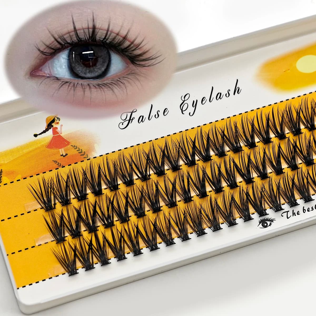 Ciglia finte naturali 20D/30D in visone sintetico, morbide ciglia finte 3D, extension ciglia professionali per un trucco che ingrandisce il look degli occhi.