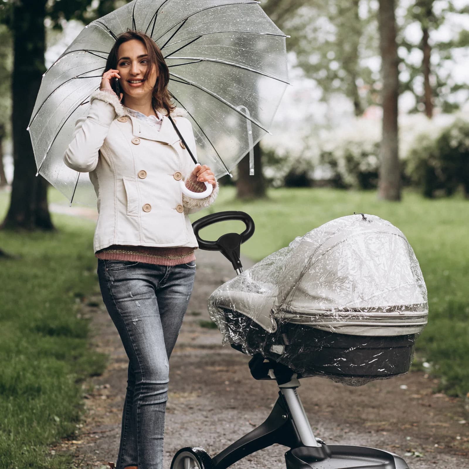 Maniglia di ricambio per asta di spinta per passeggino e auto di spinta Design a sgancio rapido Impugnatura ergonomica Esperienza di passaggio confortevole