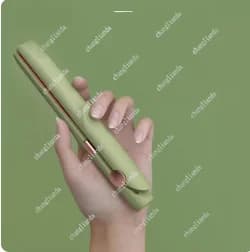 Mini double-use curling plate for smooth hair and curls, with clip, for fringe, with negative ions that do not damage hair