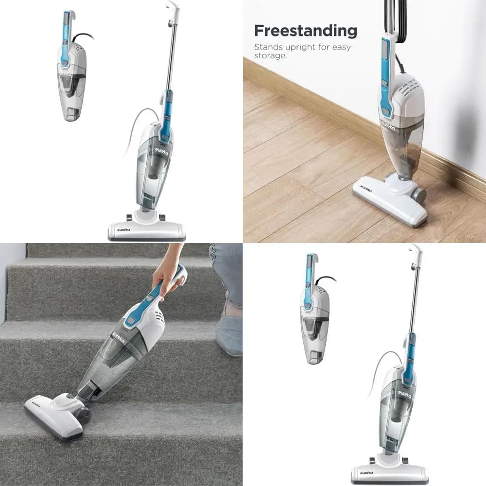 Vacuum Cleaner in Light Stick for Domestic Animals with Strong Suction for Various Types of Flooring, Blue Water, Vacuum Portable 3-in-1