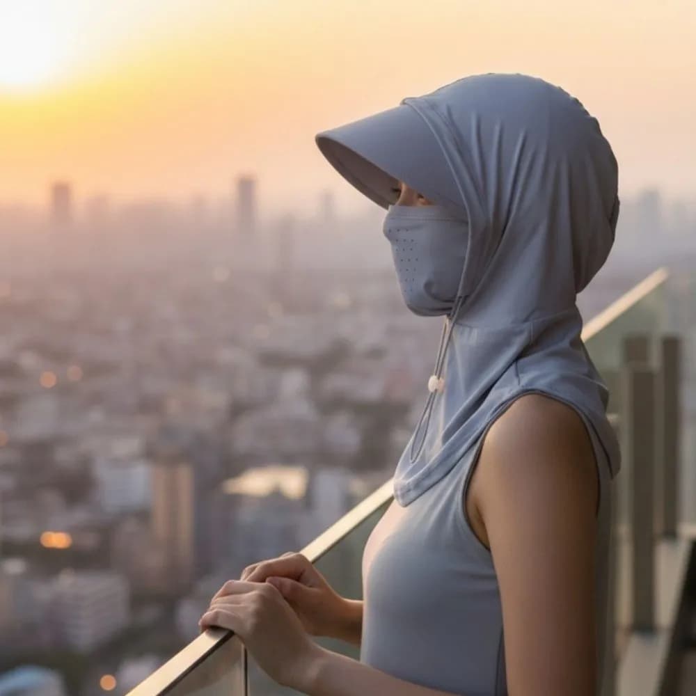 Adjustable Balaclava Hat Dual Use Ice Silk Cycling Sun Protection Mask Neck Protection Elastic Sunscreen Full Face Cover Riding