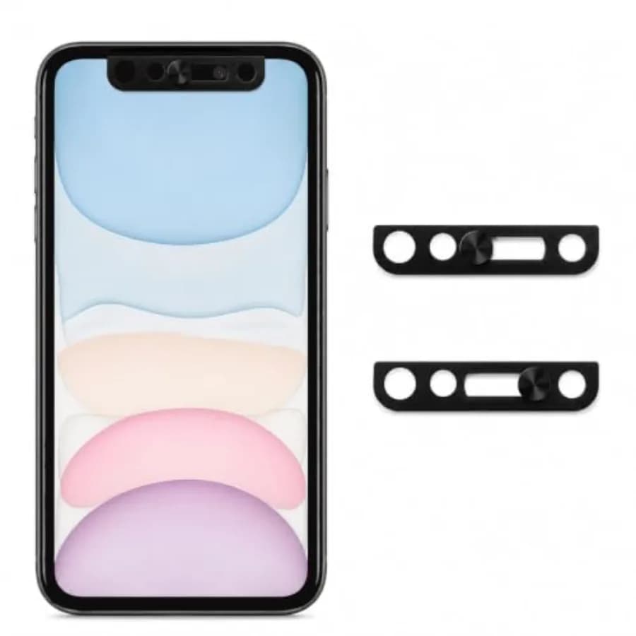 Front Camera Cover Compatible with iPhone 12 Series/11/11Pro/11 Pro Max/X Series, Anti‑Spy Webcam Slide, Lens Protector with St