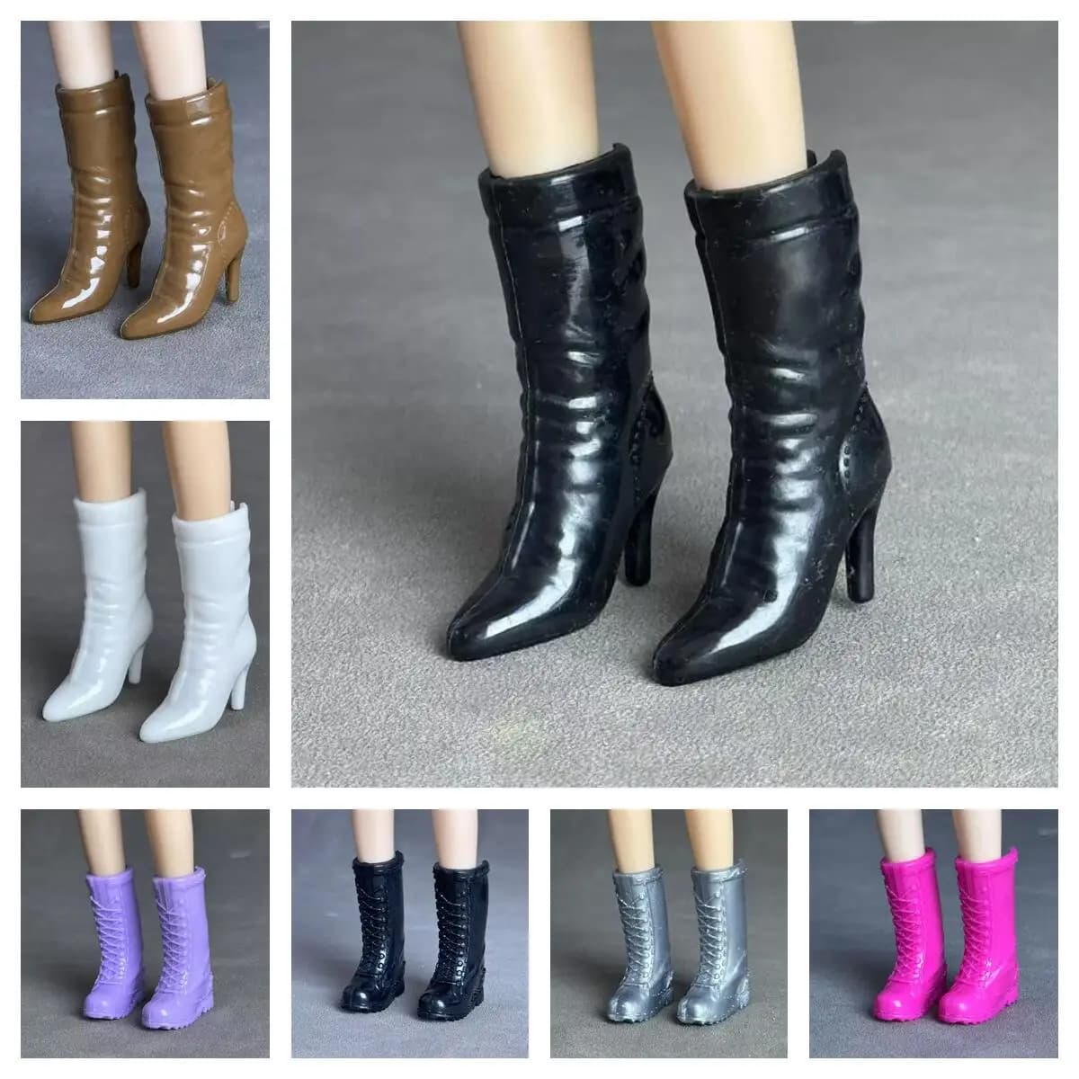 1/6 Scarpe da bambola Tacchi alti Stivali lunghi alla moda per decorazioni per bambole da 30 cm Giocattoli Accessori per bambole che giocano fai da te Scarpe
