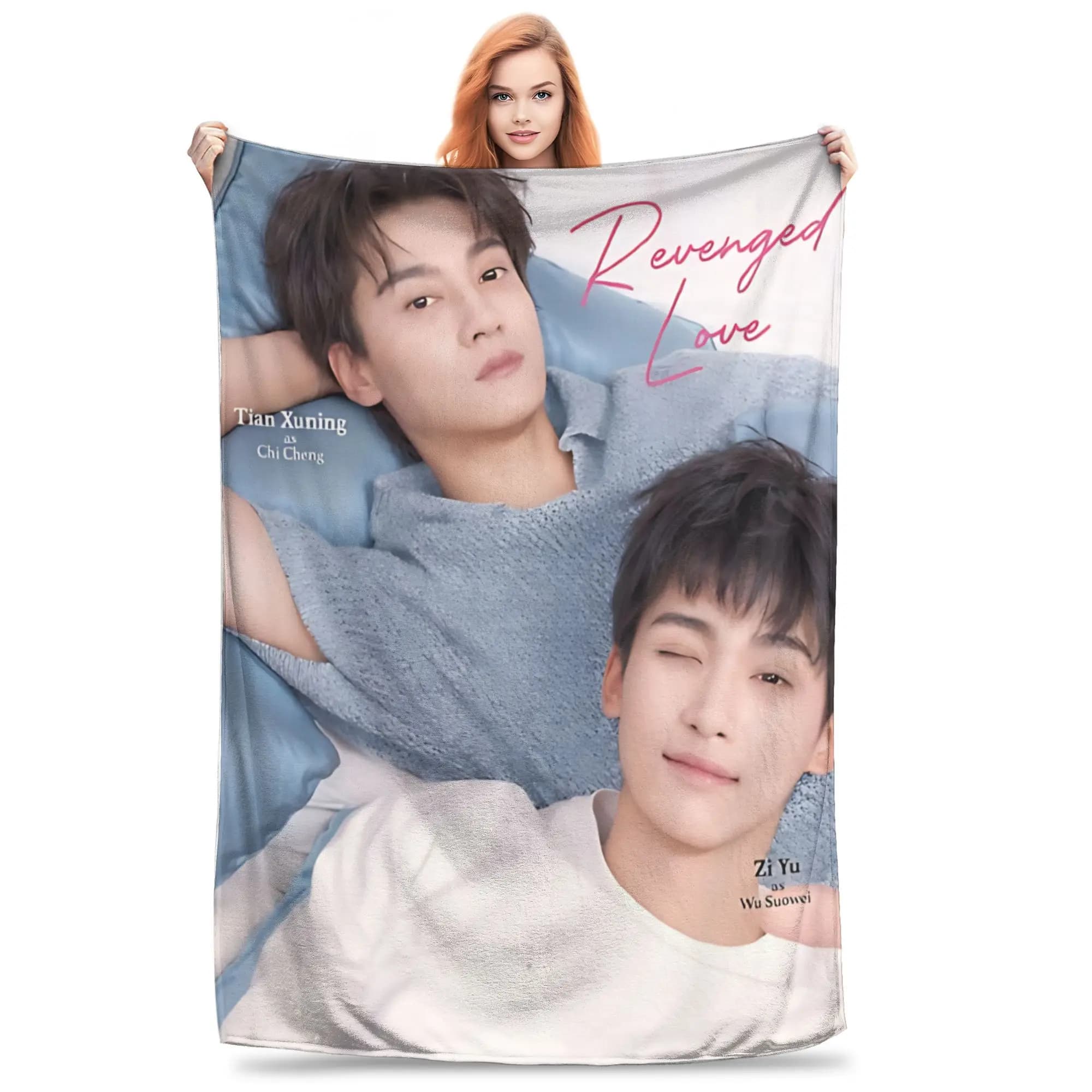 Coperta Revenged Love Chi Cheng SuoWei Tian XuNing ZiYu, Coperte Ultra Morbide per Divano 50x60 Pollici, Copriletti Multimisura