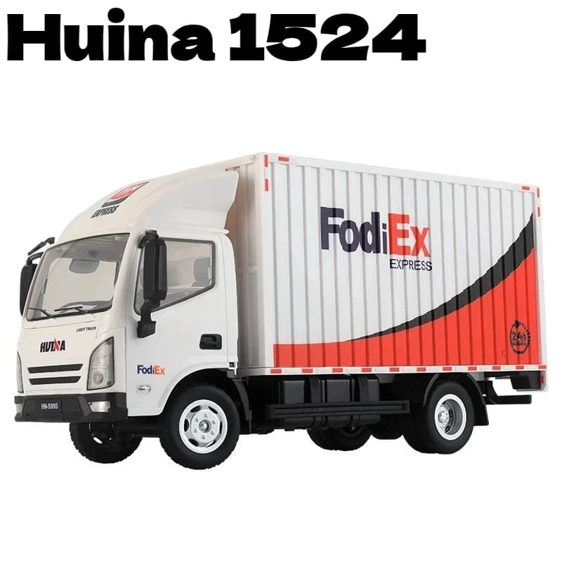 Huinna Camion Telecomandato in Scala 1:18, Veicolo RC a 13 Canali per Consegne, Piccolo Camion Galleggiante per Trasporto Merci, Modellino Auto Giocattolo 1524