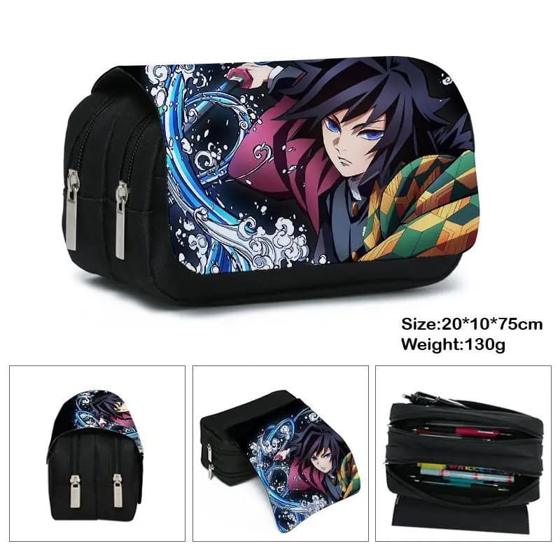 Demon Slayer: Kimetsu no Yaiba Nezuko cartoon anime pencil case stationery box pencil case canvas large capacity pencil case