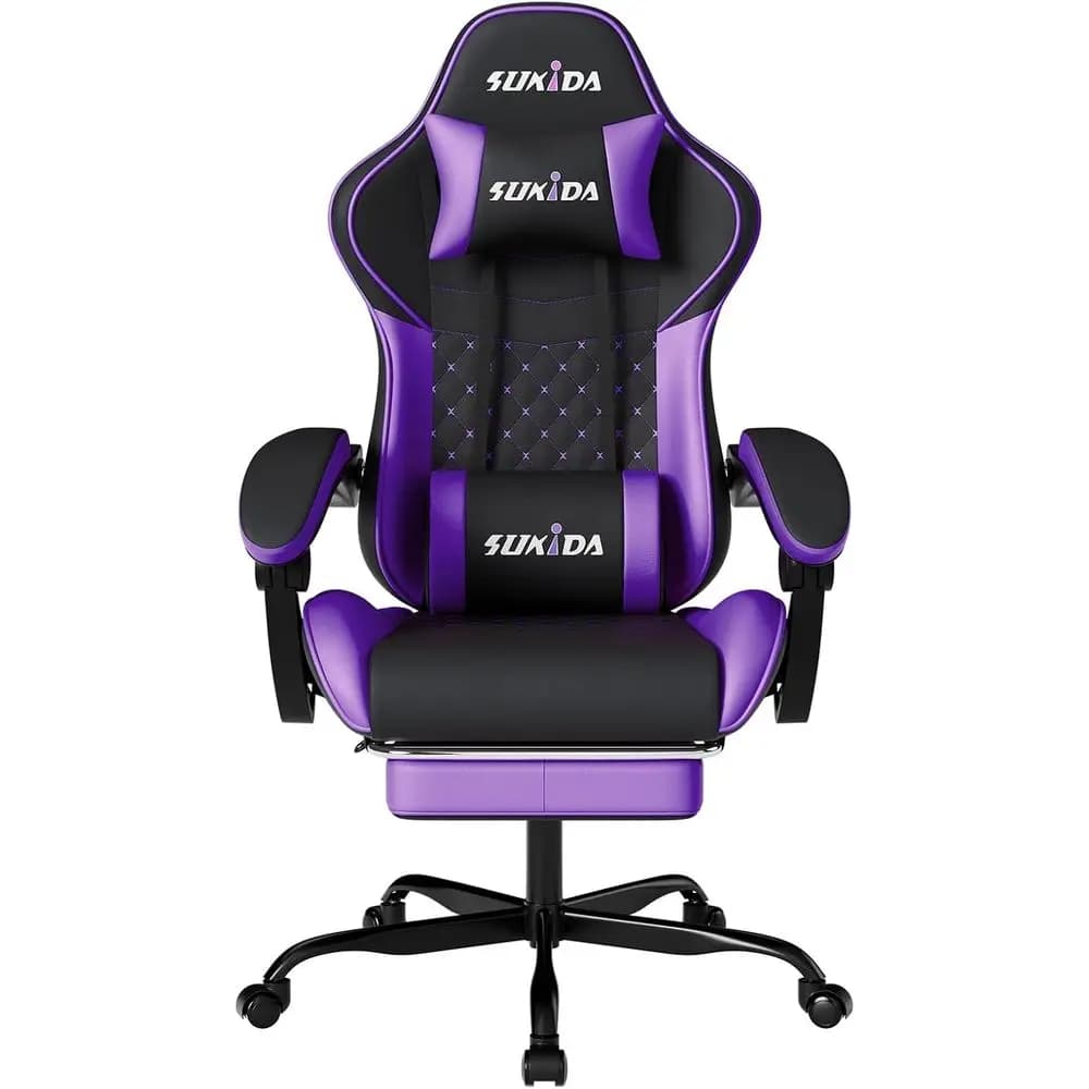 Sedia da Gaming Ergonomica con Supporto Lombare, Girevole, Regolabile in Altezza per un Comfort Ottimale durante il Gioco