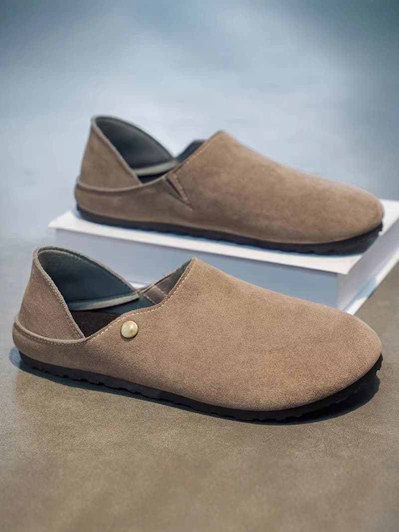 Birkent Men's Slip-On Office Shoes Spring Summer Anti-Slip Wear-Resistant Mules Slip-On Slippers Comfortable Breathable EVA
