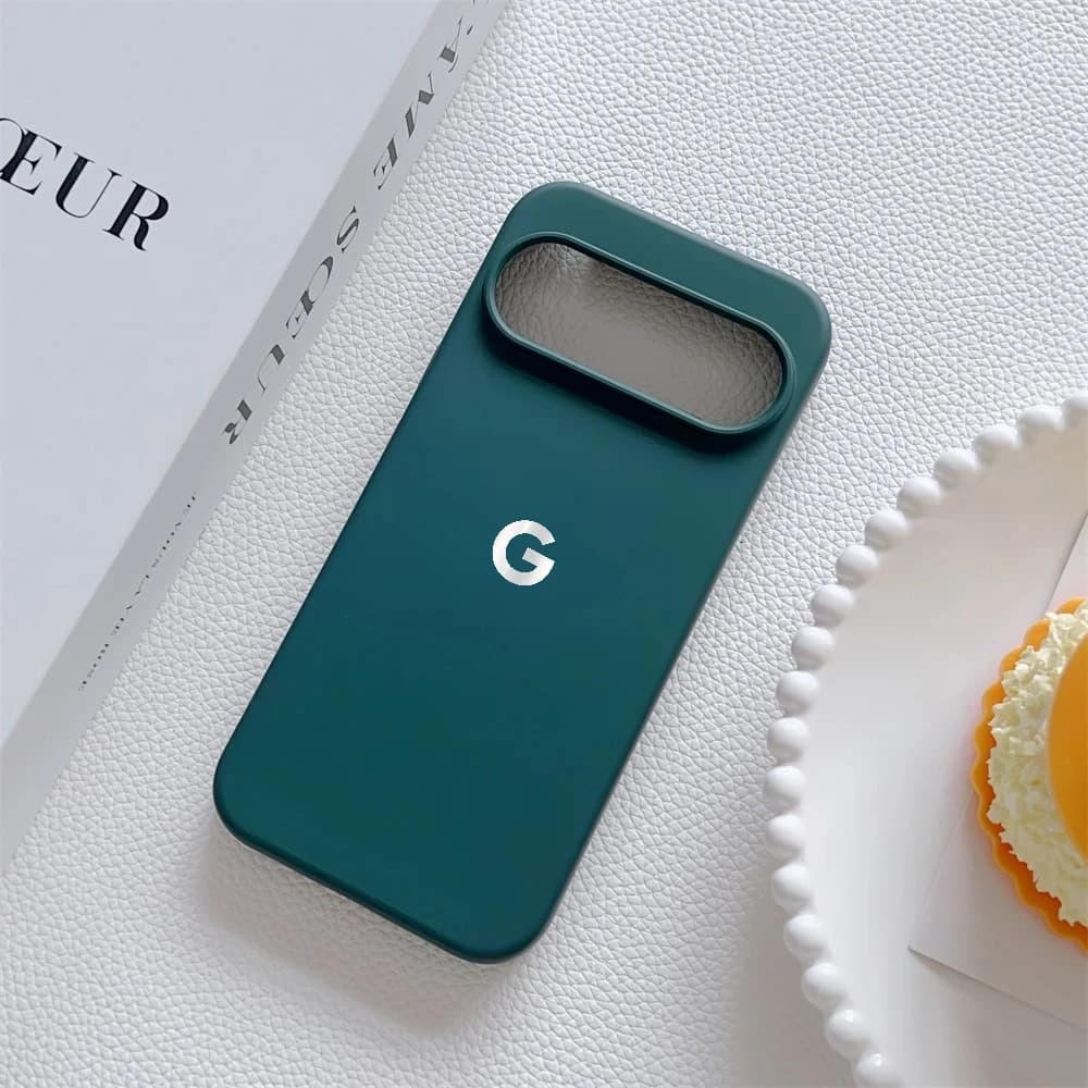 Con logo Custodia per telefono in silicone liquido per Google Pixel originale 10 9 Pro XL 9 8 7 6 A Caricatore wireless Custodia protettiva antigoccia