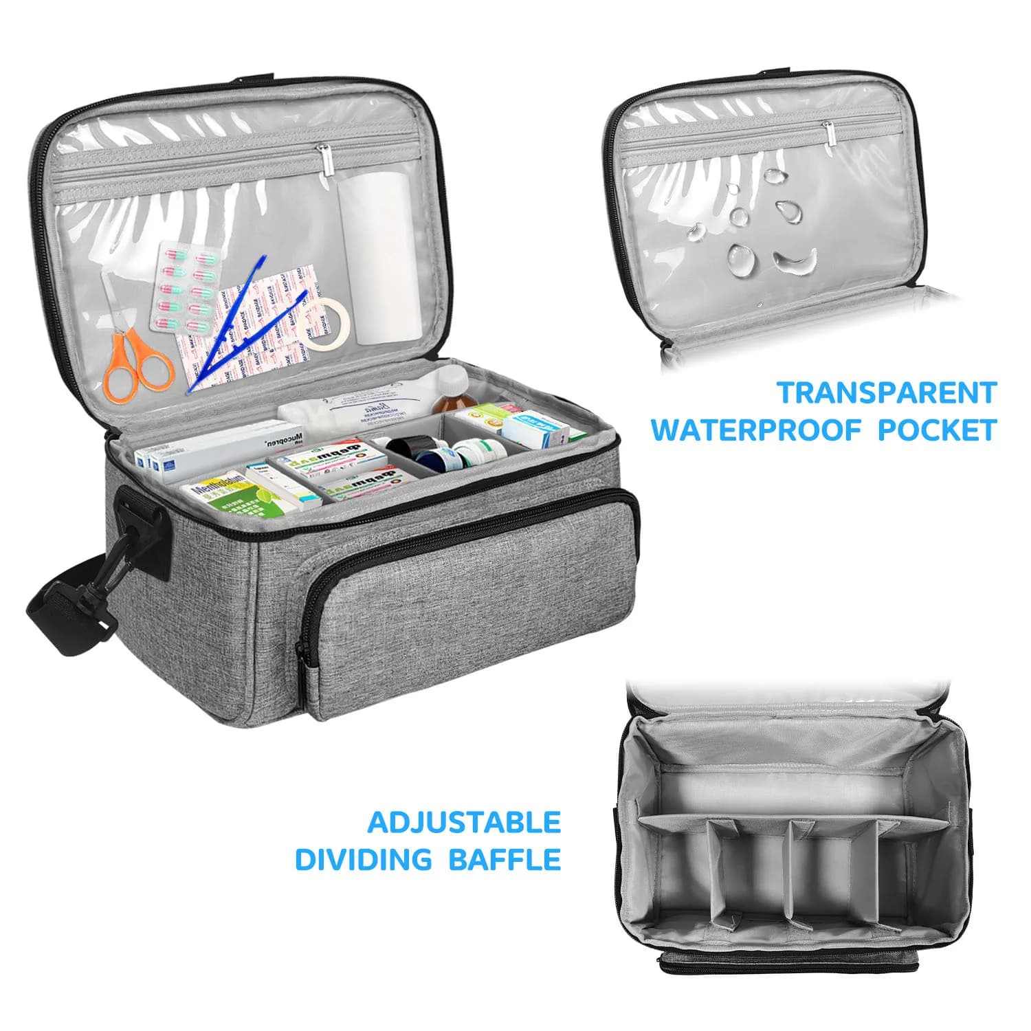 Borsa Medica Portatile Multiuso per Emergenze, Kit di Pronto Soccorso, Borsa Multifunzionale per Pronto Soccorso all'Aperto e per Emergenze Domestiche