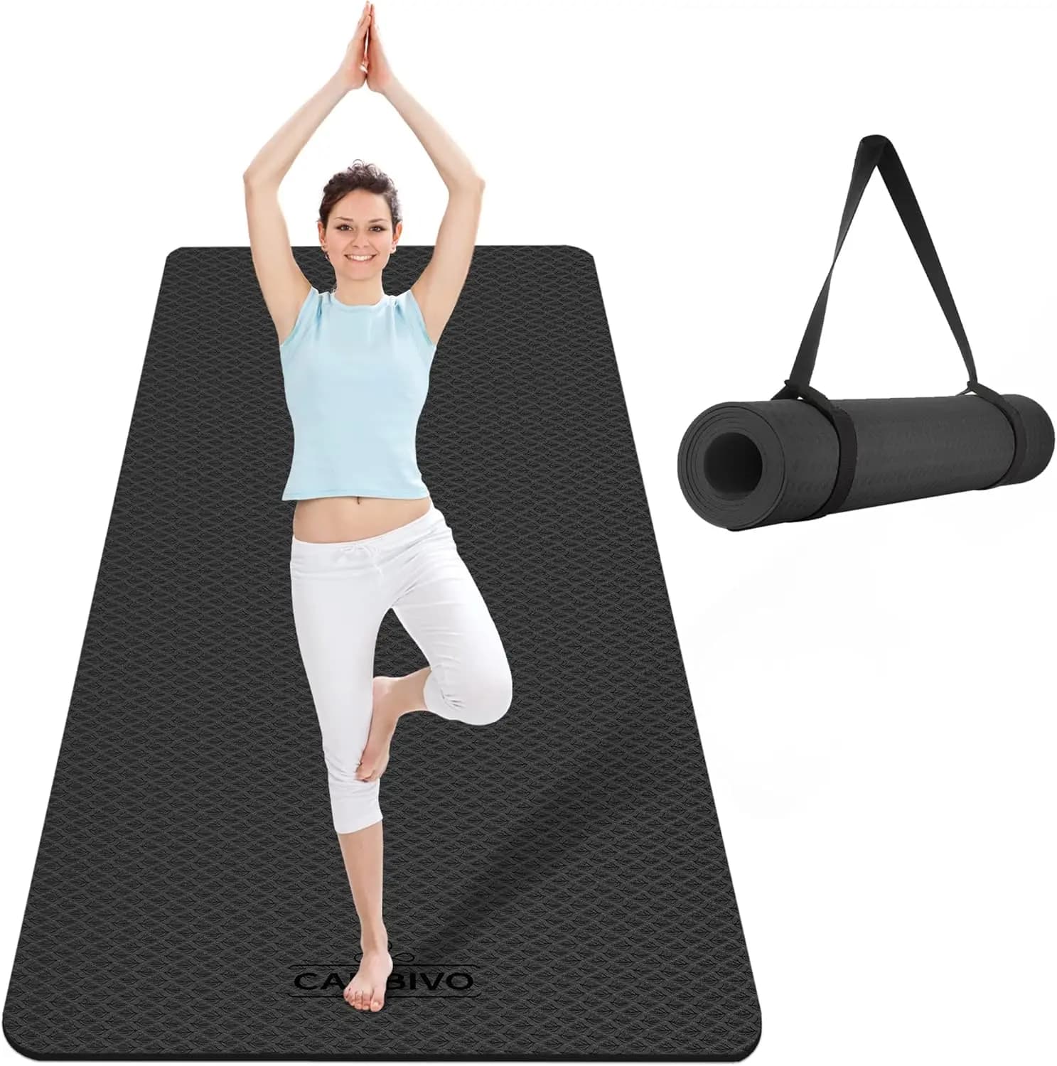 Extra Largo 72x32x0.24in Yoga Mat for Yoga, Pilates and Training