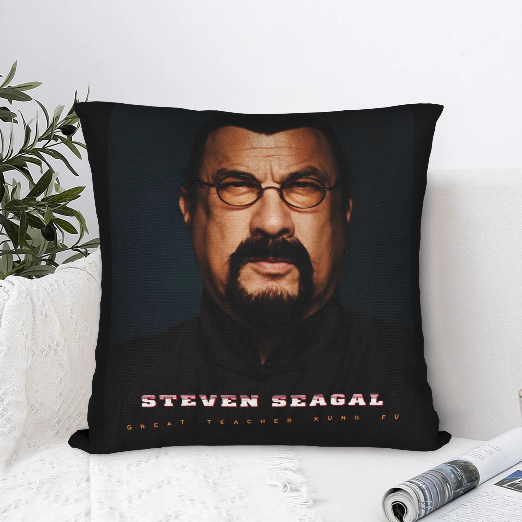 Fodera per cuscino Steven Seagal, fodera per cuscino quadrata per divano, camera da letto, decorazioni per la casa, fodere per cuscini divertenti