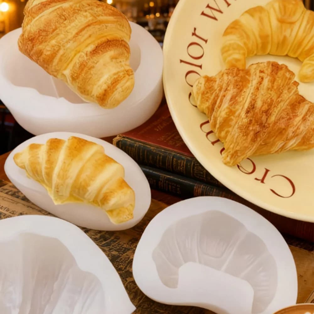 Stampo per candela a forma di biscotto in aramame simulato Stampo in silicone a forma di pane quadrato rotondo Stampo in resina per sapone a forma di soffio fai-da-te per la decorazione domestica