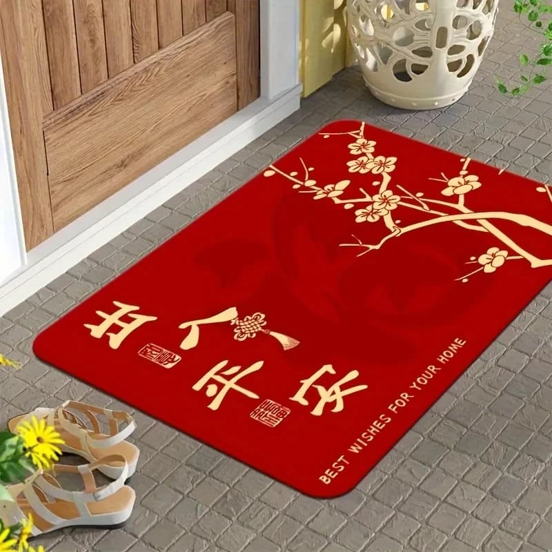 Zerbino "Chinese coat, soft, absorbent, anti-slip, with design, perfect for home decor and festive gifts"