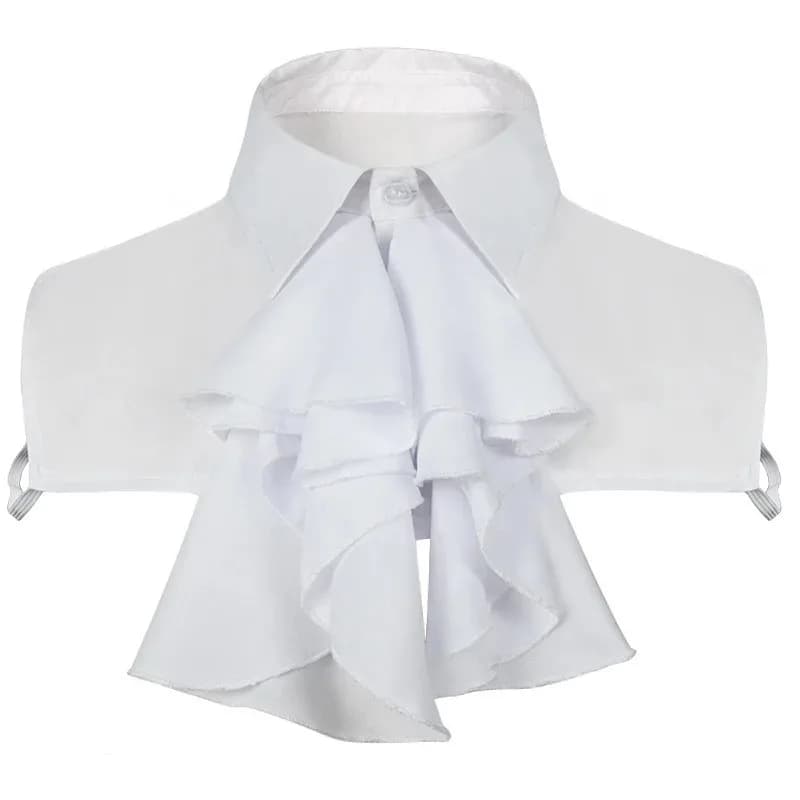Donna Uomo Staccabile Increspato Pizzo Jabot Vintage Vittoriano Falso Esotico Cosplay Falso Collo Girocollo Clubwear Steampunk Collara;3,v'5