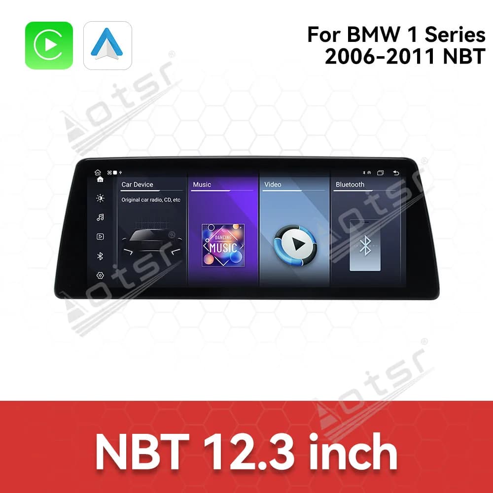 Android Auto For BMW 1 Series 2006-2011 NBT Car Multimedia Player Carplay 12.3" 10.25" Screen Car radio Linux OS car accessories