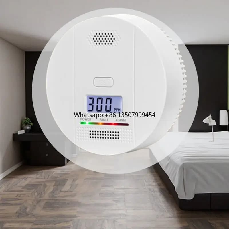 Rilevatore di Monossido di Carbonio Personale Autonomo con Display LCD, Portata di Rilevamento fino a 10M, Alimentato da Batterie AAA