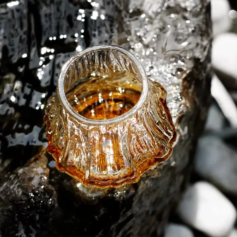 Set Regalo Bicchieri da Whisky Ispirati al Monte Fuji, con Motivo Vulcanico Unico, Adatti per Whisky XO, Chivas Regal, Brandy, Vino Rosso