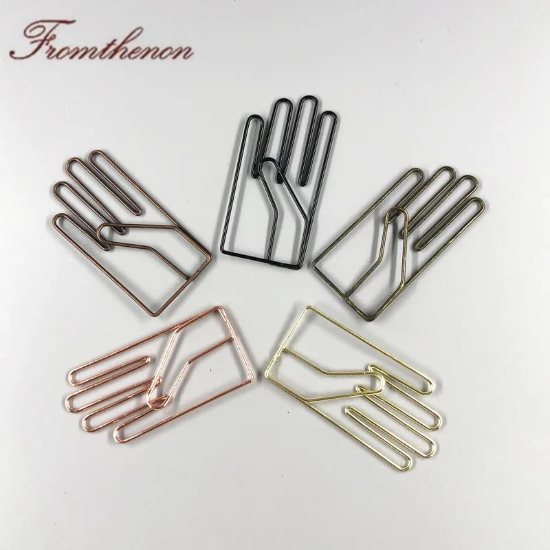 Frothenon Vintage segnalibro a forma di mano graffette in metallo accessori per Notebook da viaggio classici per pianificatore di viaggiatori
