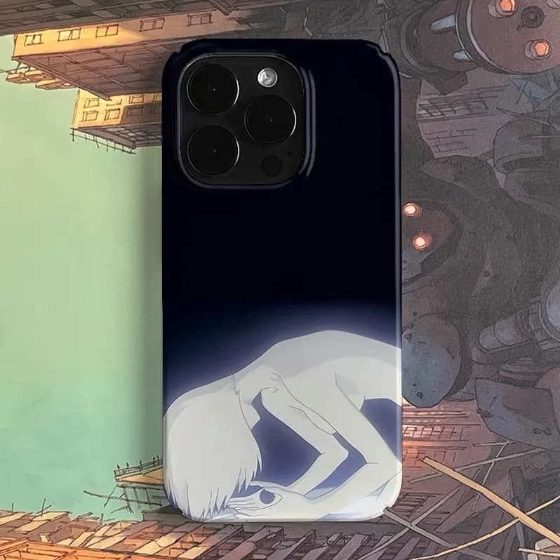 Custodia per telefono Ins Black Glowing Girl Art per IPHONE 17 Air 16E 15 PROMAX 14 Plus 13 12 MINI 11 PRO 16Plus XR XS Cover per telefono in acrilico