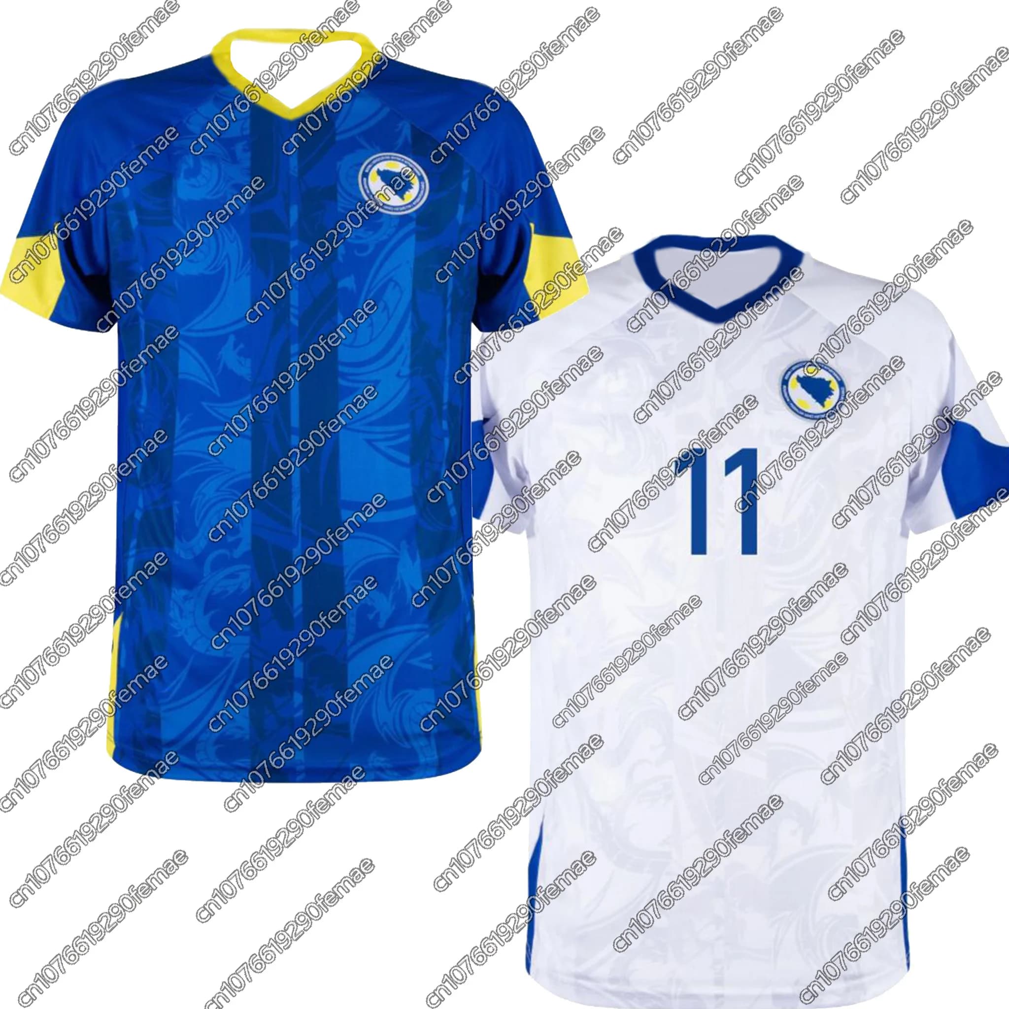 Nuova Maglia da Calcio Estiva 2026 per Bambini e Uomini, Bosnia ed Erzegovina, Stile DZEKO # 11 T-shirt Stampate