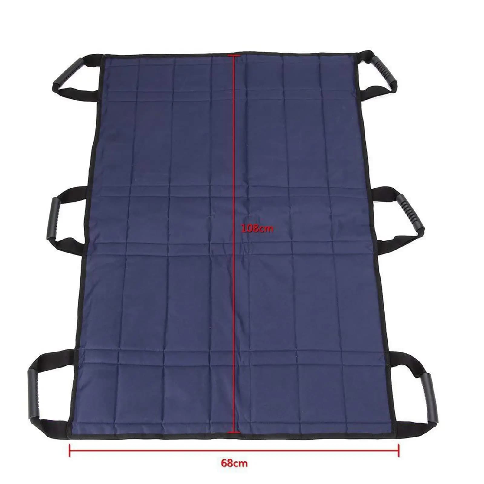 Tappetino di Posizionamento per Letto con Maniglie Rinforzate, Sottoschiena per Sollevamento Blu