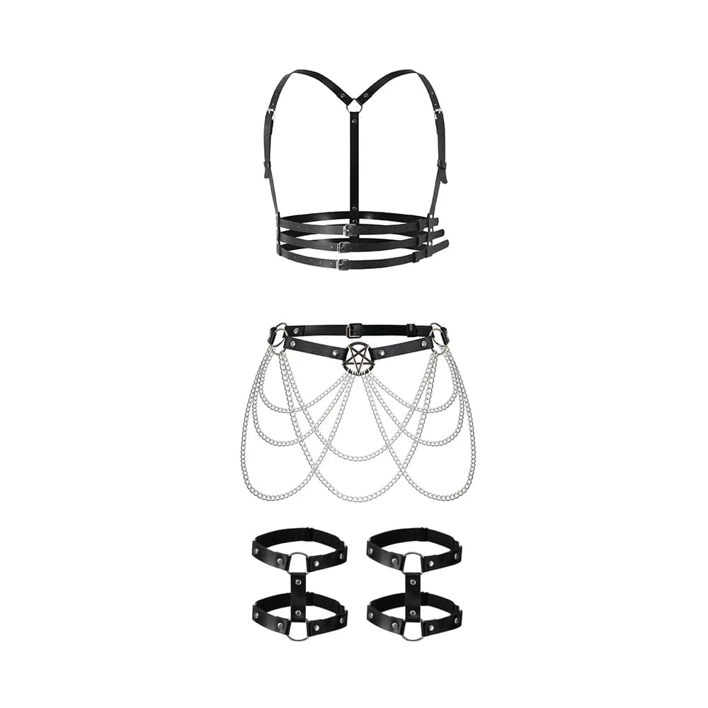 Cintura in Pelle PU da Donna, Stile Punk, Decorazione per Abbigliamento Gotico, Accessorio Moda