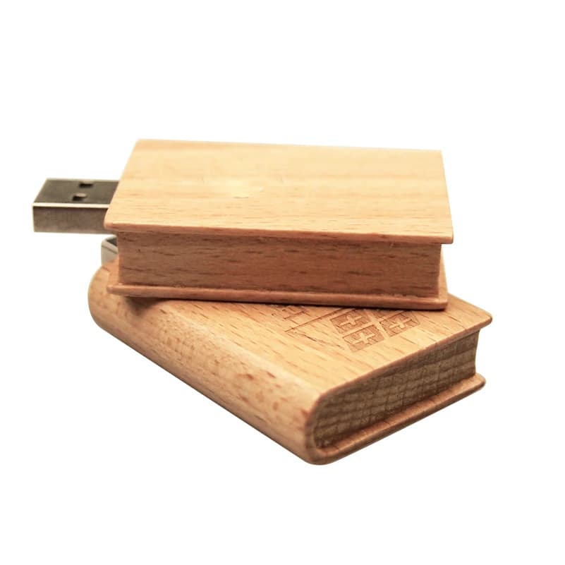 Libro di legno Pendrive Chiavetta USB 2.0 Pen Drive 4GB 8GB 16GB 32GB U Disco Logo personalizzato Flashdrive Memory Stick Regalo Matrimonio