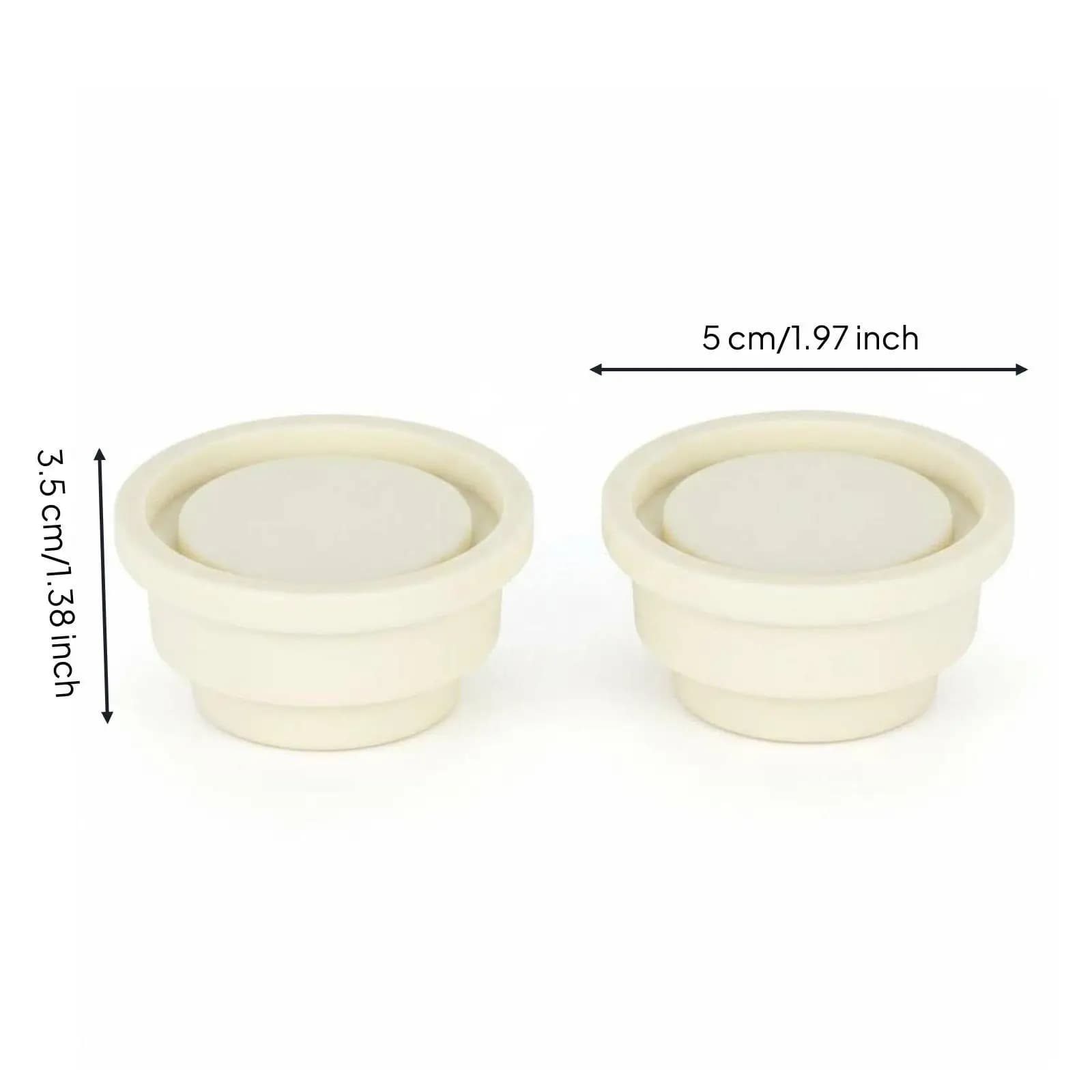 White Rubber Pool Ladder Plug for 42mm Opening Replacement End Cap Swimming Pool Accessories 2 Count
